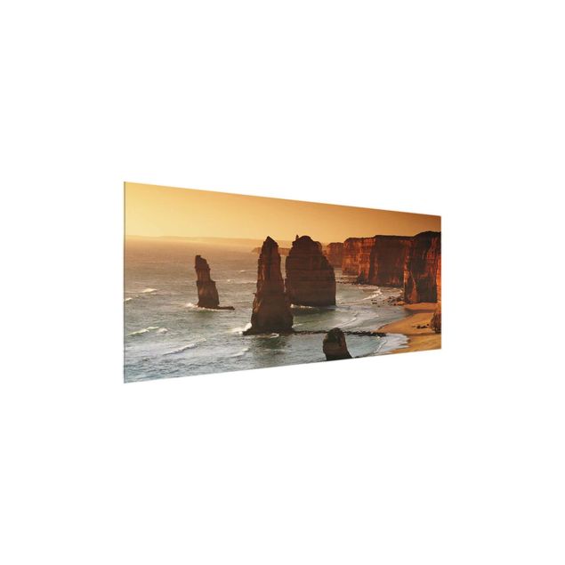 Glasbild - Die zwölf Apostel von Australien - Panorama Quer