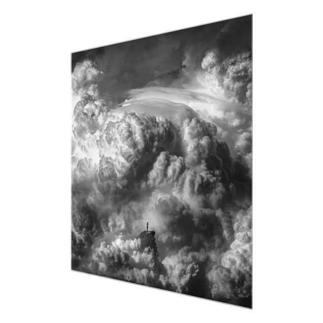 Glasbild - Ein Sturm zieht auf - Quadrat 1:1