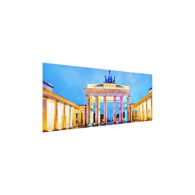 Panorama beige WANDBILD DEKO BILD 3D farbecht Acrylglasbild Brandenburger Tor