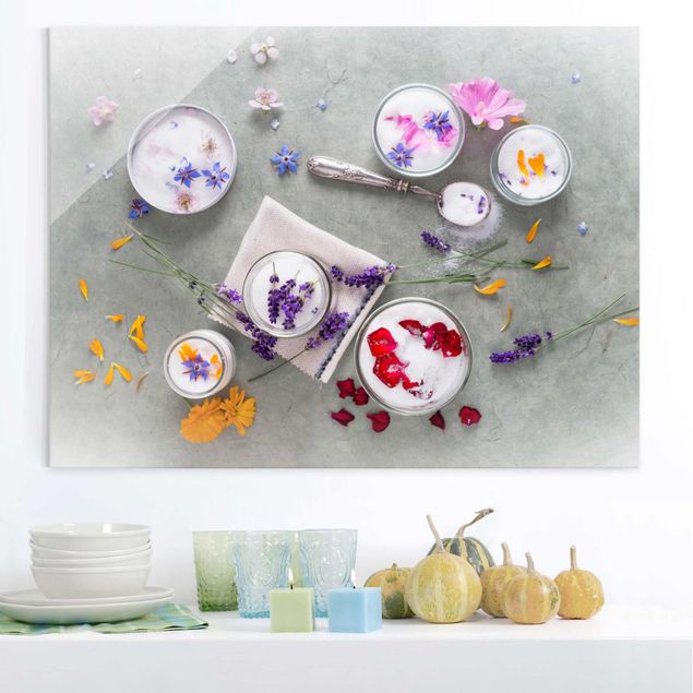 Bilder Essbare Blüten mit Lavendelzucker