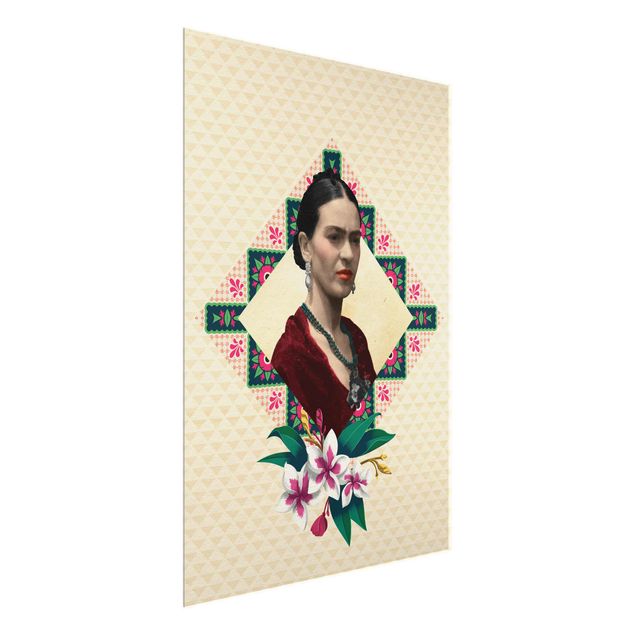 Wandbilder Frida Kahlo - Blumen und Geometrie