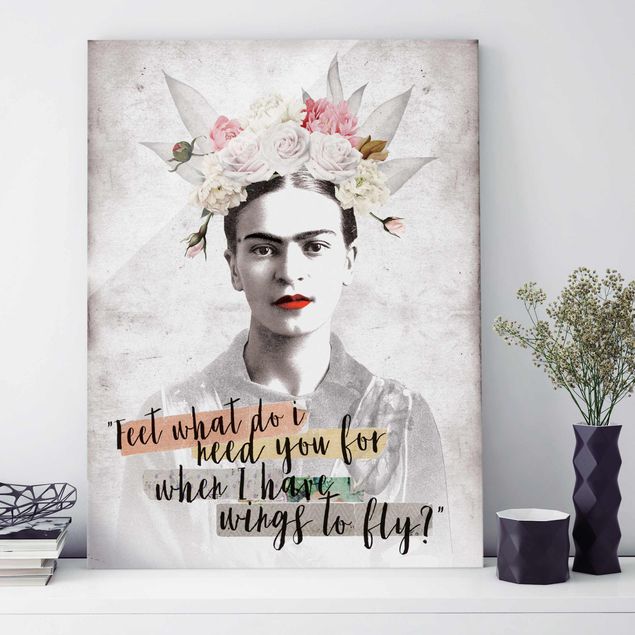 XXL Glasbilder Frida Kahlo - Quote