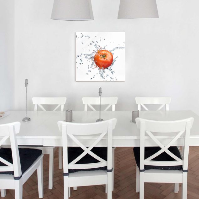 Glas Wandbilder Frische Tomate