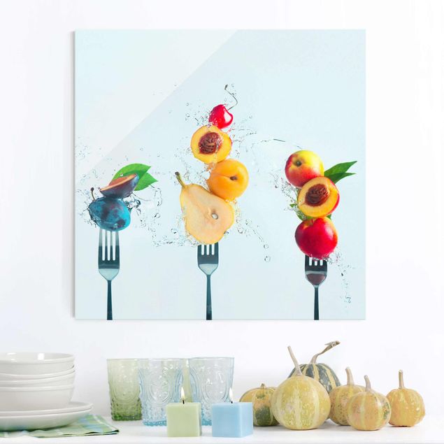 Glas Wandbilder XXL Fruchtsalat
