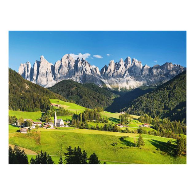 Glasbilder Geislerspitzen in Südtirol