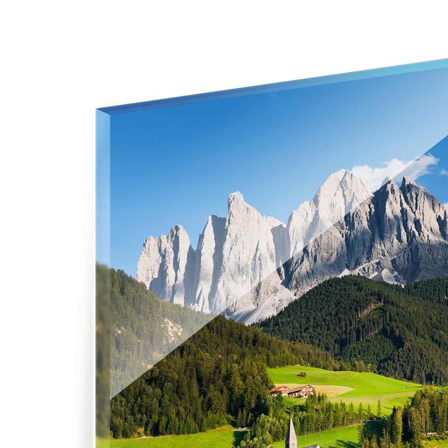 Glasbild - Geislerspitzen in Südtirol - Quer 4:3