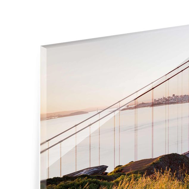 Glasbild - Golden Gate Bridge in San Francisco - Panorama Quer