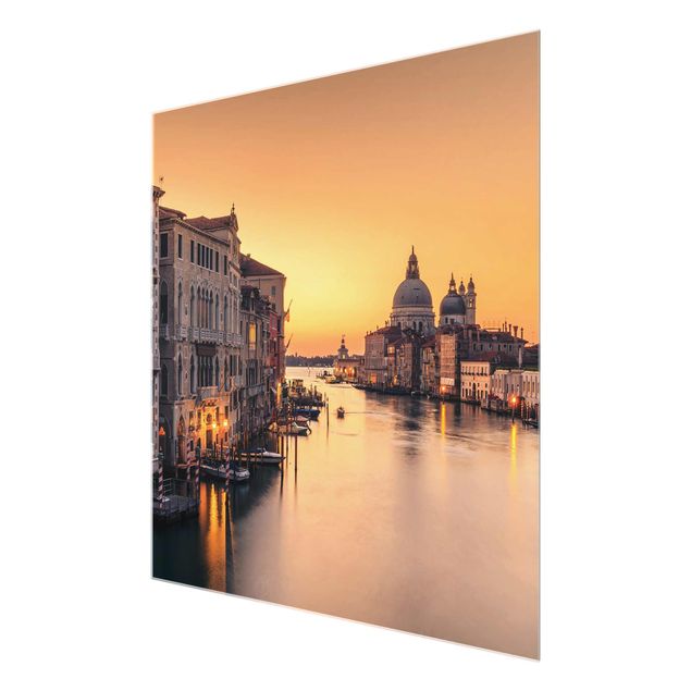 Glasbild - Goldenes Venedig - Quadrat 1:1