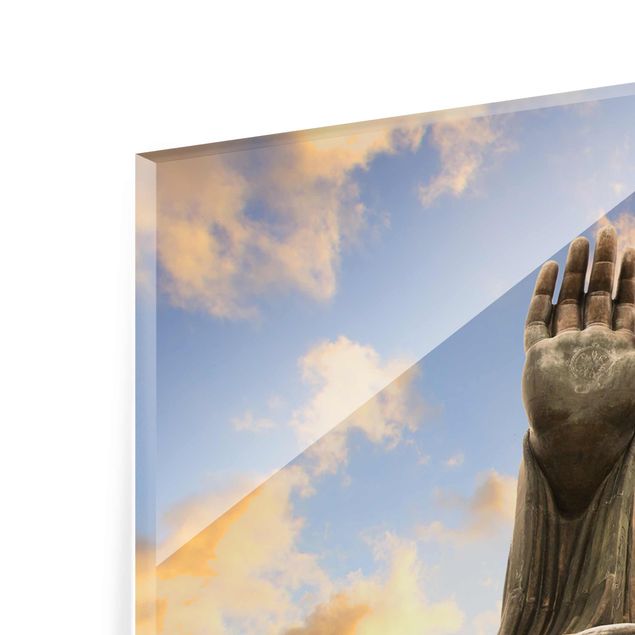 Glasbild - Großer Buddha - Panorama Quer