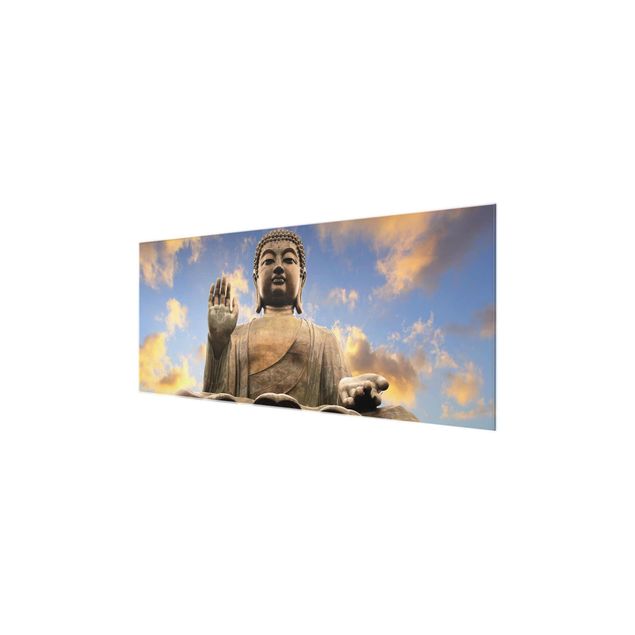 Glasbild - Großer Buddha - Panorama Quer