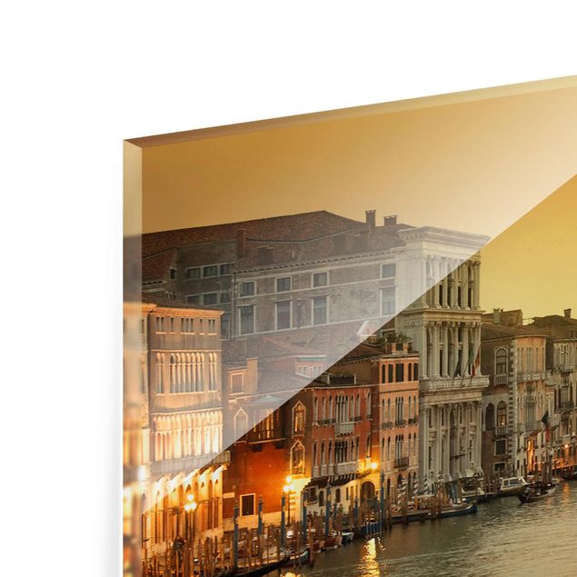 Glasbild - Großer Kanal von Venedig - Panorama Quer