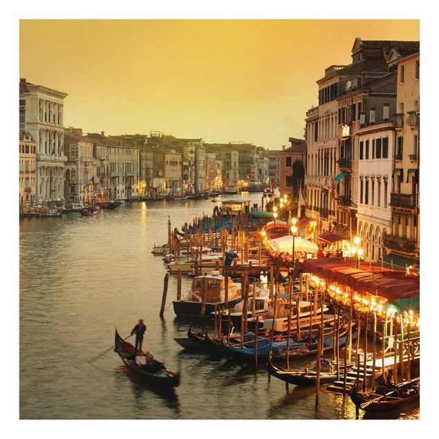 Glasbild - Großer Kanal von Venedig - Quadrat 1:1