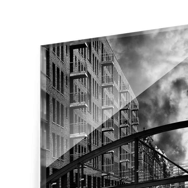 Glasbild - Hamburgs andere Seite - Quadrat 1:1