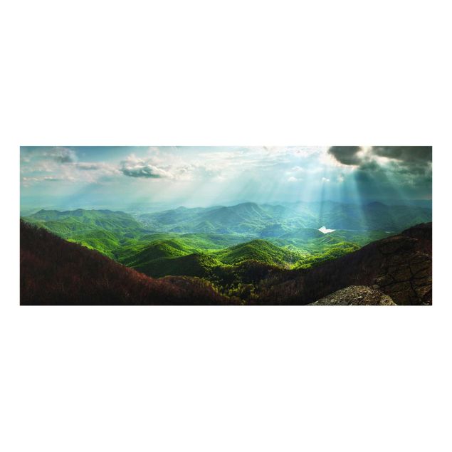 Glasbild - Heavenly Ground - Panorama Quer