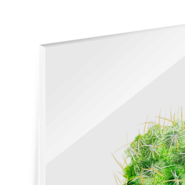 Glasbild - Kaktus mit Bibellvers I - Hochformat 4:3
