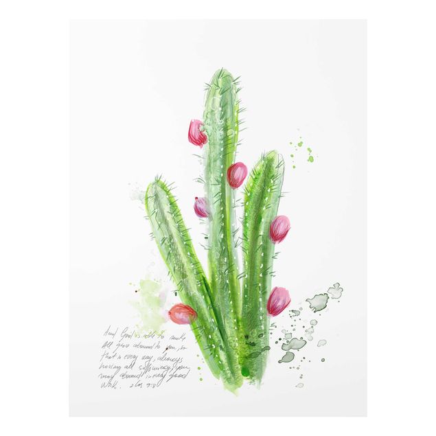 Glasbilder Kaktus mit Bibelvers II