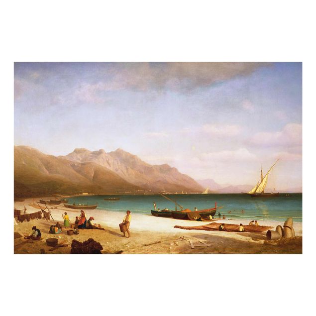 Glasbilder Albert Bierstadt - Der Golf von Salerno