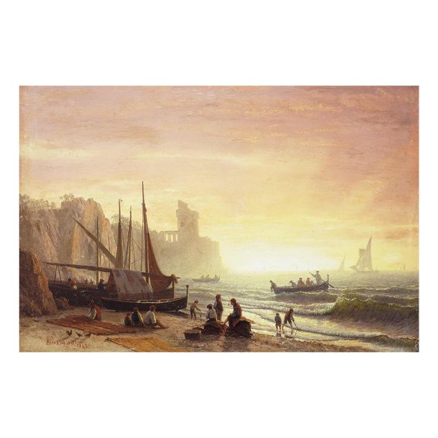 Glasbilder Albert Bierstadt - Fischereiflotte