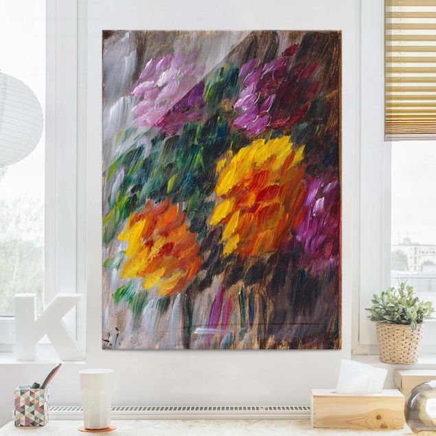 Glasbilder Blumen Alexej von Jawlensky - Chrysanthemen im Sturm