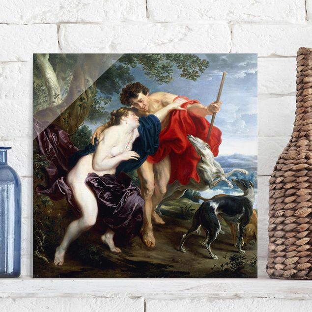 Glasbilder XXL Anthonis van Dyck - Venus und Adonis