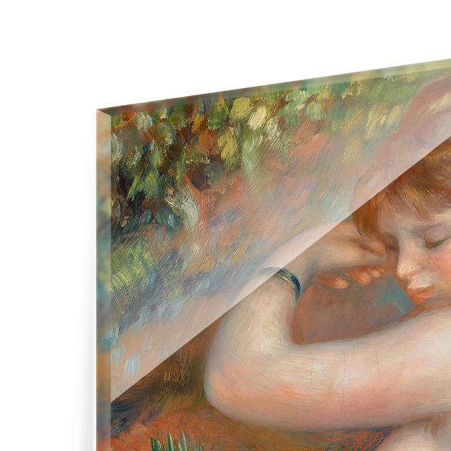 Glasbild - Kunstdruck Auguste Renoir - Badende - Impressionismus Hoch 3:4