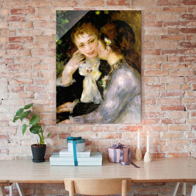 Glas Wandbilder XXL Auguste Renoir - Bekenntnisse