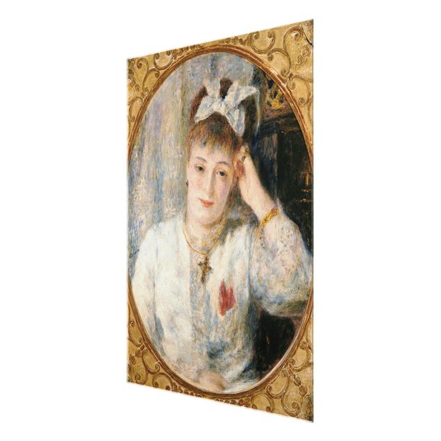 Glasbild - Kunstdruck Auguste Renoir - Bildnis der Marie Murer - Impressionismus Hoch 3:4