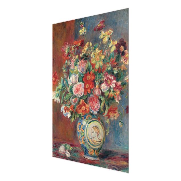 Glasbilder Auguste Renoir - Blumenvase