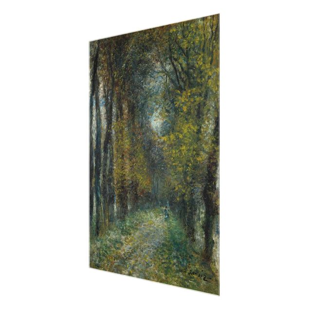 Glas Wandbilder Auguste Renoir - Die Allee