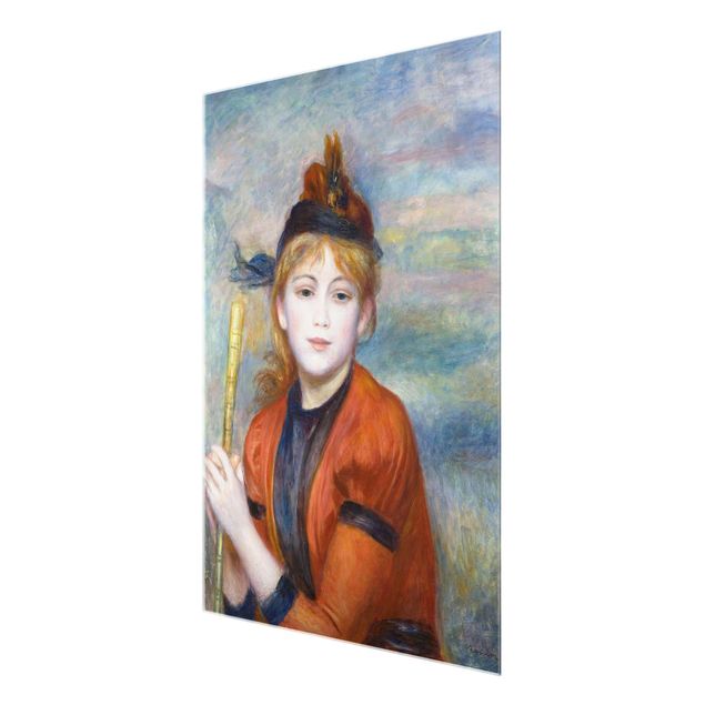 Glasbild - Kunstdruck Auguste Renoir - Die Spaziergängerin - Impressionismus Hoch 3:4