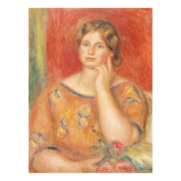Glas Wandbilder Auguste Renoir - Frau Osthaus