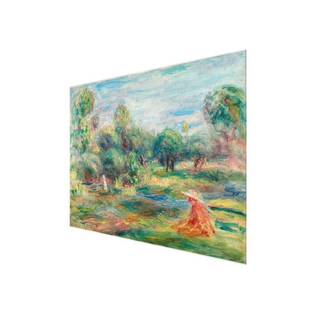 Glas Wandbilder Auguste Renoir - Landschaft bei Cagnes