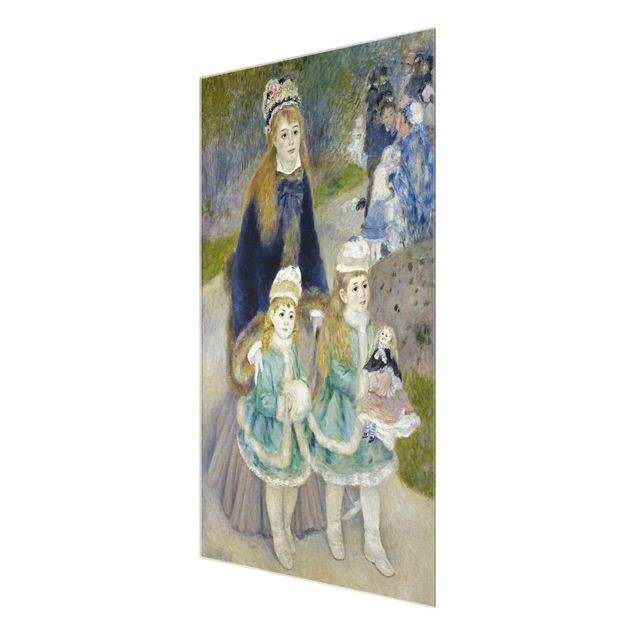 Glasbild - Kunstdruck Auguste Renoir - Mutter und Kinder - Impressionismus Hoch 2:3