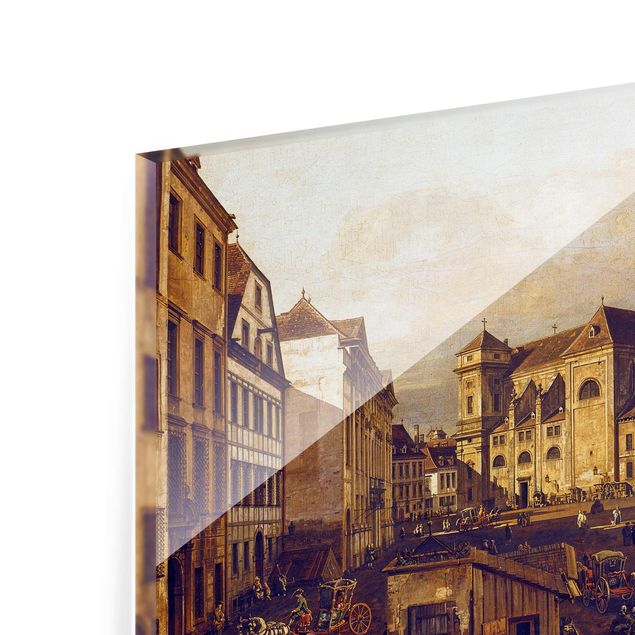 Glasbild - Kunstdruck Bernardo Bellotto - Die Freyung in Wien, Ansicht von Südost - Quer 3:2