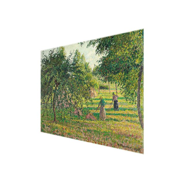 Glas Wandbilder Camille Pissarro - Apfelbäume