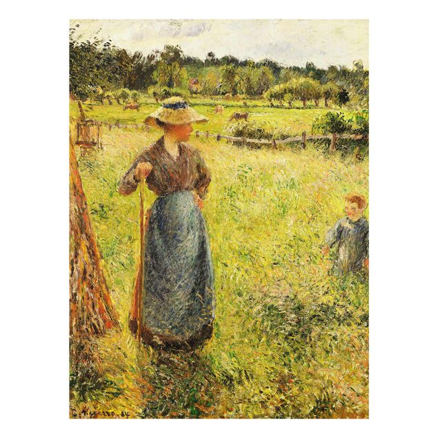 Wandbilder Camille Pissarro - Die Heumacherin