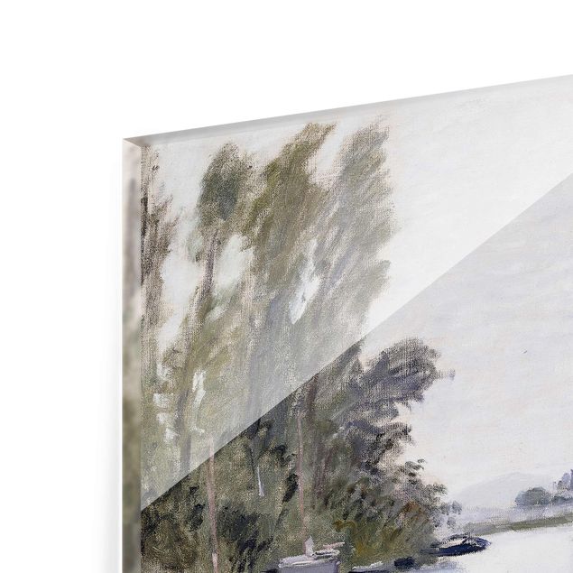 Glasbild - Kunstdruck Claude Monet - Argenteuil, von einem kleinen Arm der Seine aus gesehen - Impressionismus Quer 4:3