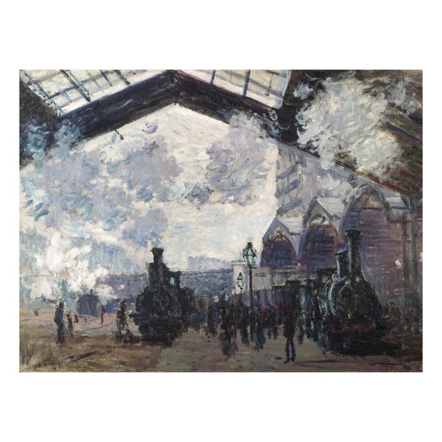 Glas Wandbilder Claude Monet - Gare Saint Lazare