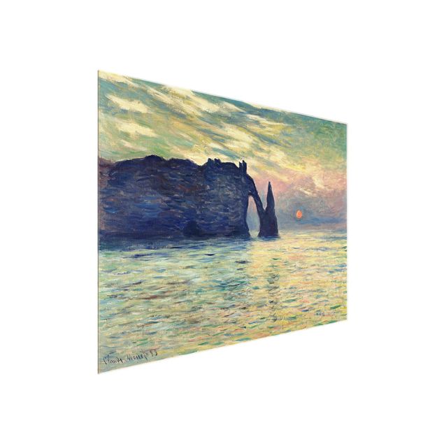 Bilder von Monet Claude Monet - Felsen Sonnenuntergang
