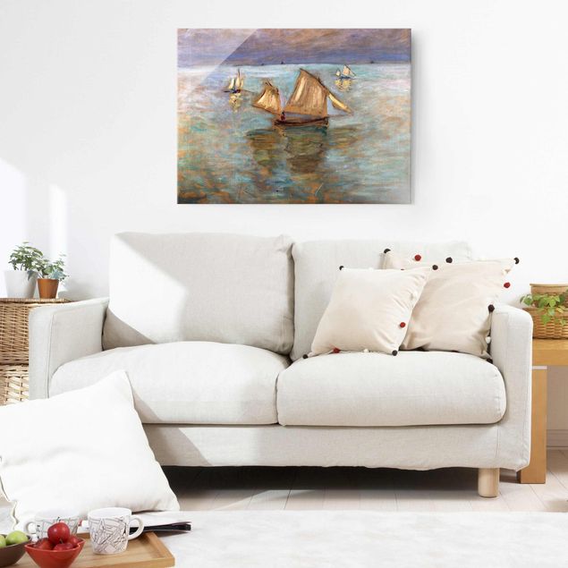 Glasbilder Natur Claude Monet - Fischerboote