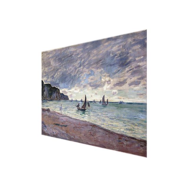 Bilder auf Glas Claude Monet - Küste von Pourville