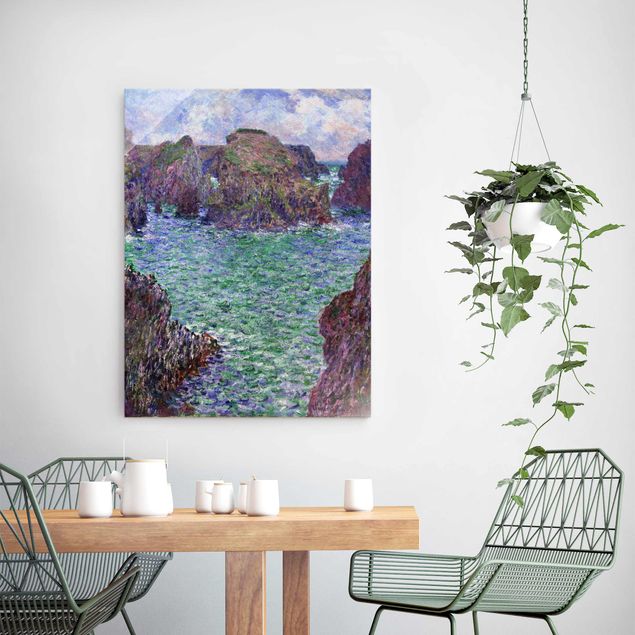 Wandbilder Glas Natur Claude Monet - Port Goulphar