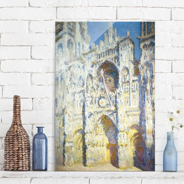 Glasbilder XXL Claude Monet - Kathedrale von Rouen