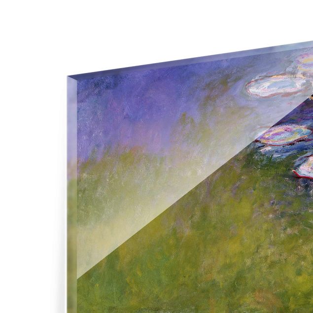 Glasbild - Kunstdruck Claude Monet - Seerosen - Impressionismus Quadrat 1:1