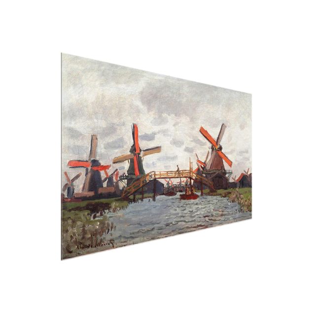 Wandbilder Claude Monet - Windmühlen Zaandam