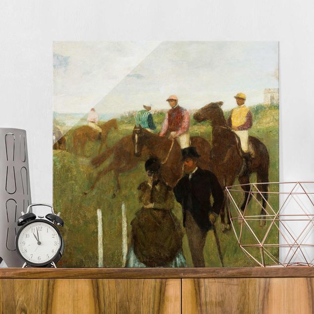 Impressionistische Bilder Edgar Degas - Jockeys auf Rennbahn