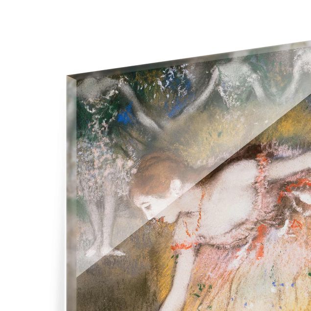 Glasbild - Kunstdruck Edgar Degas - Sich verbeugende Ballerinen - Impressionismus Quer 4:3