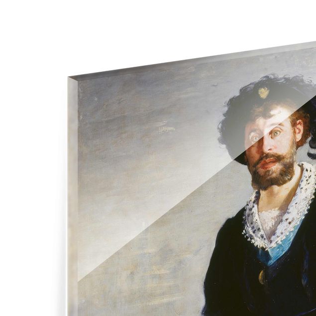 Glasbild - Kunstdruck Edouard Manet - Der Sänger Jean-Baptiste Faure als Hamlet - Hoch 2:3