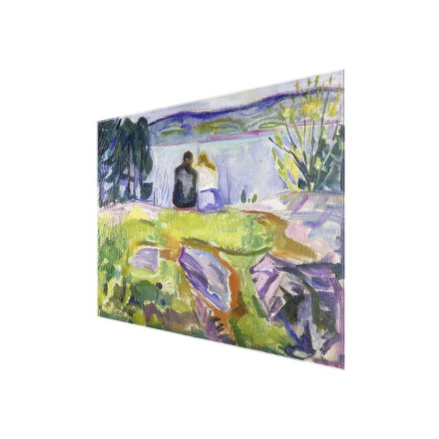 Glas Wandbilder Edvard Munch - Frühling
