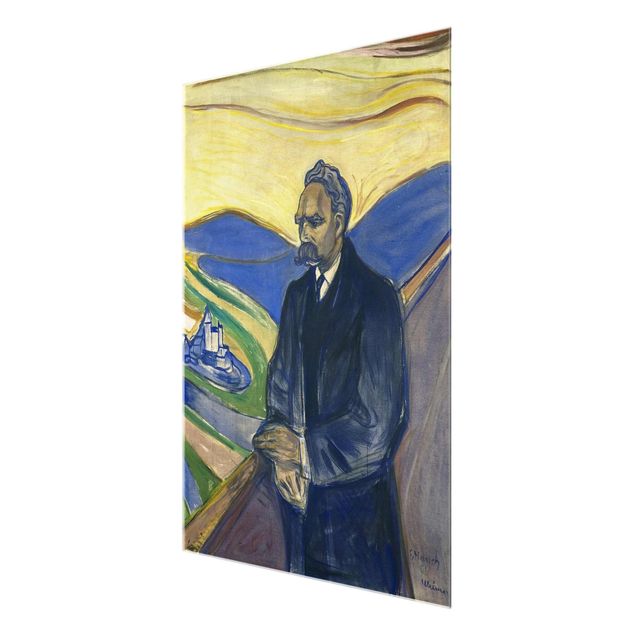 Glasbilder Edvard Munch - Porträt Nietzsche